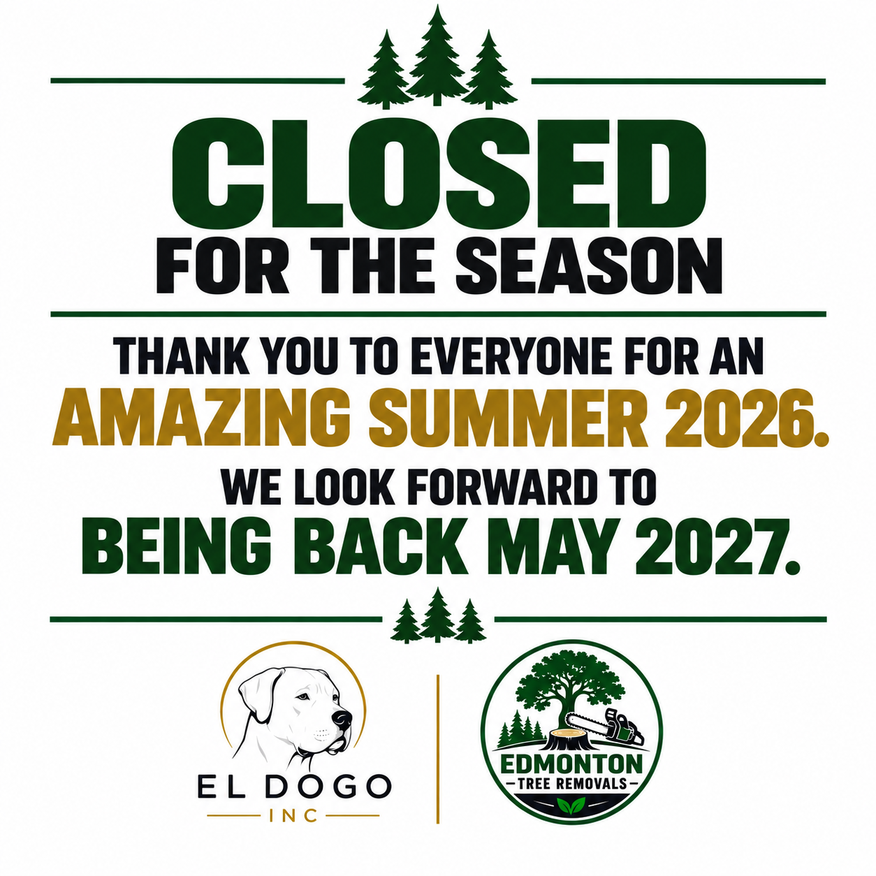 Closed for the season. Thank you for an amazing summer 2026. Back May 2027.